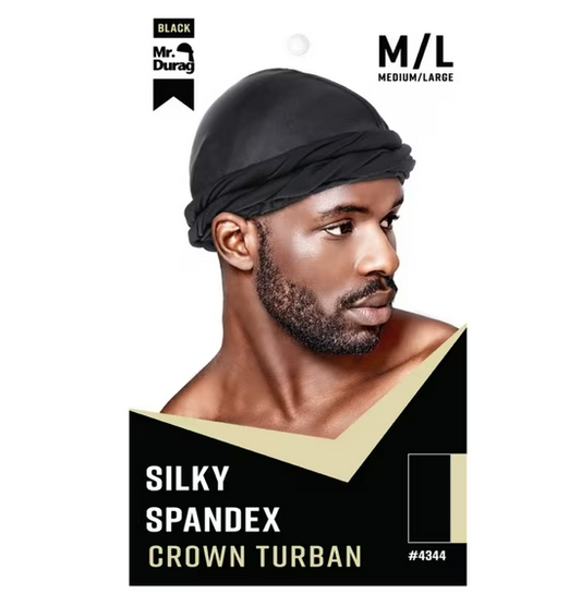 Mr. Durag Men's Silky Spandex Crown Turban