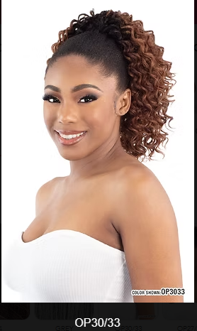 Mayde Beauty Mocha Drawstring Ponytail - Lush Curl 12"