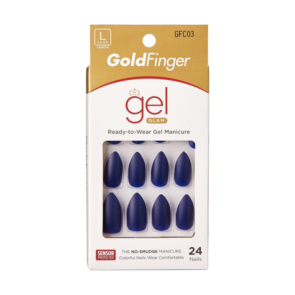 Gold Finger Gel Glam 24 Full Cover Press on Nails