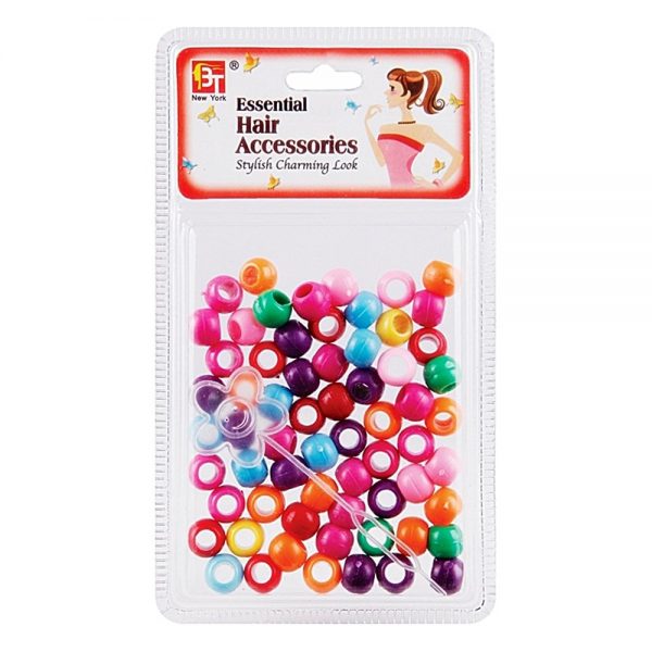 Joy Round Plastic Beads Large Size 50ct White Color