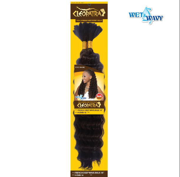 Cleopatra French Deep Wave 100% Human Braiding Hair 18"