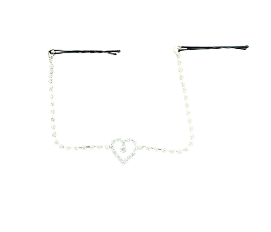 Dangling Heart Rhinestone with bobby pins