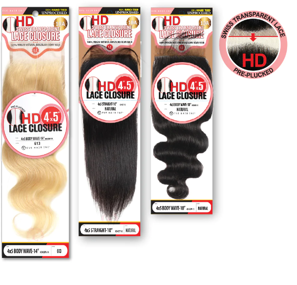 Eve HD Swiss Straight 613 Lace Closure 4X5"