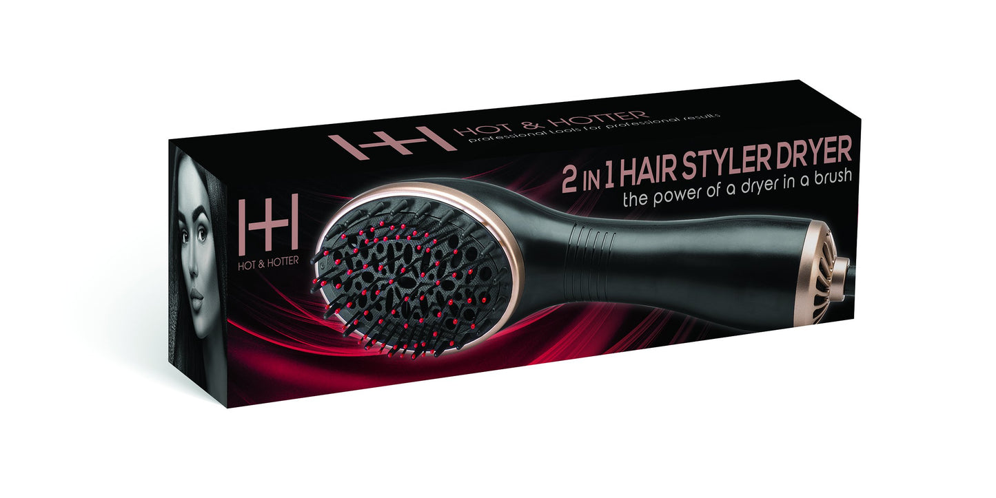 Hot and Hotter 2 in 1 Hair Styler Dryer