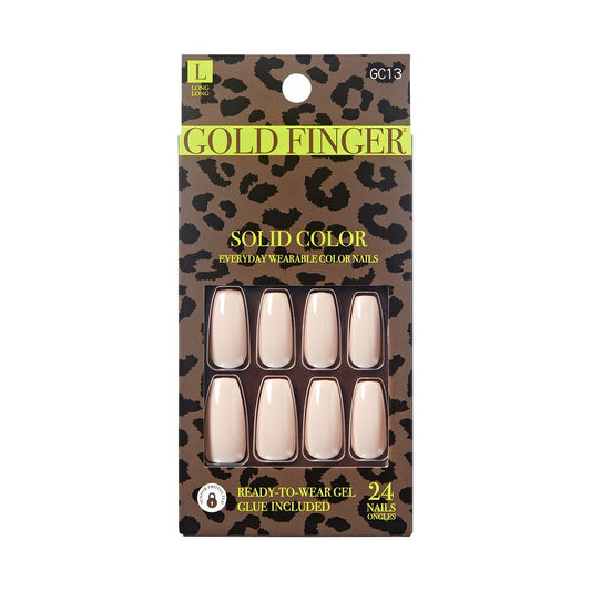 Gold Finger Gel Glam 24 Full Cover Press on Nails