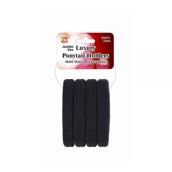 Luxury Ponytail Holders Jumbo 10mm thickness - 4pcs