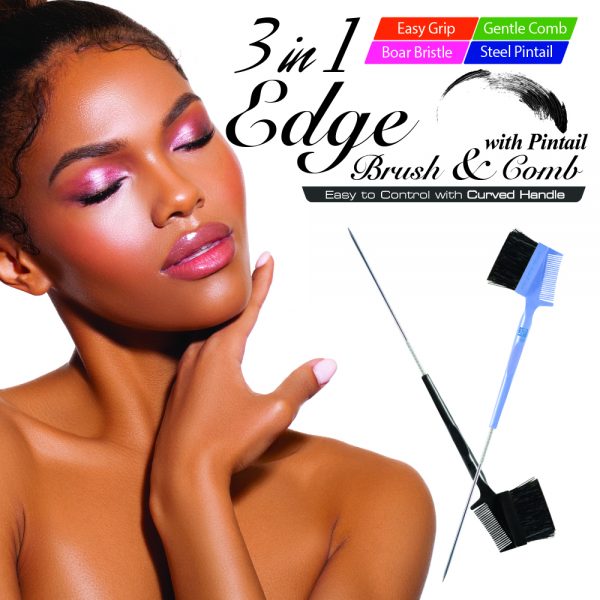 3 in 1 EDGE BRUSH & COMB with Pintail Easy Grip
