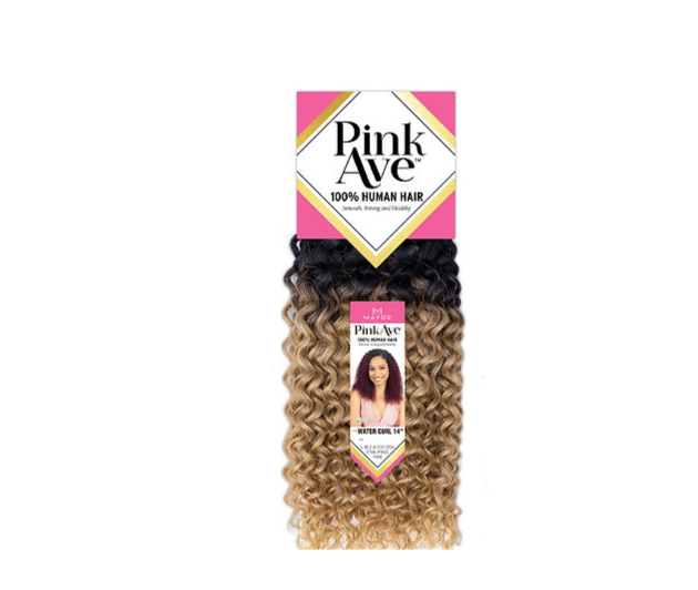 Pink Ave - Human Hair Weaving 12" - Water Curl