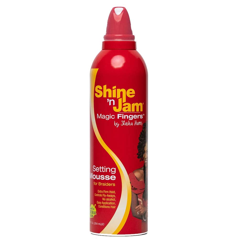 Ampro Shine n Jam Magic Fingers Setting Mousse for Braids  - 12oz