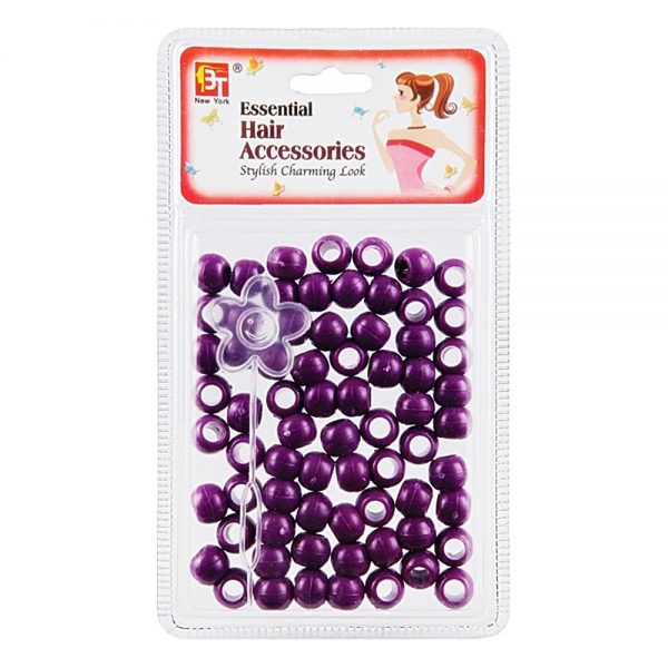 Joy Round Plastic Beads Large Size 50ct White Color