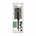 Beauty Town 3 Way Highlight Comb - Black
