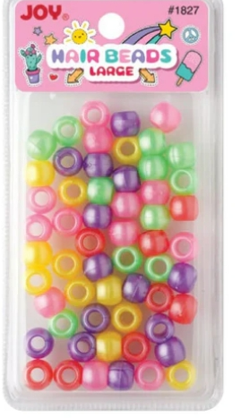 Joy Round Plastic Beads Large Size 50ct White Color
