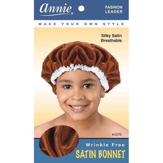 Wrinkle Free Satin Bonnet For Kids - Assorted Colors