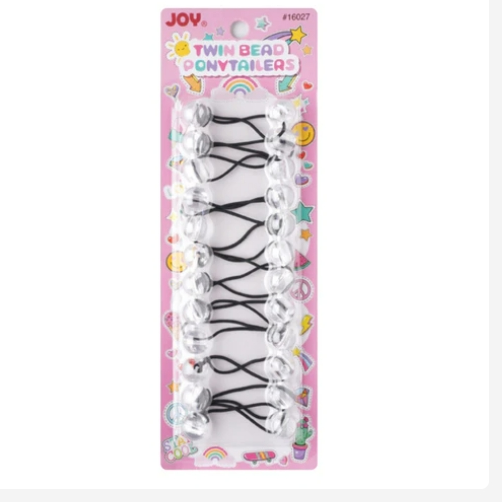 Joy Twin Beads Ponytailer 16mm 12Ct