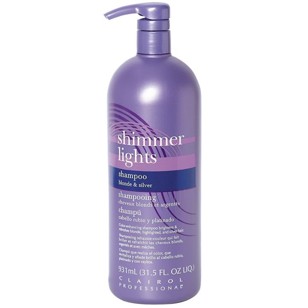 CLAIROL SHIMMER LIGHTS SHAMPOO BLONDE & SILVER 31.5 OZ