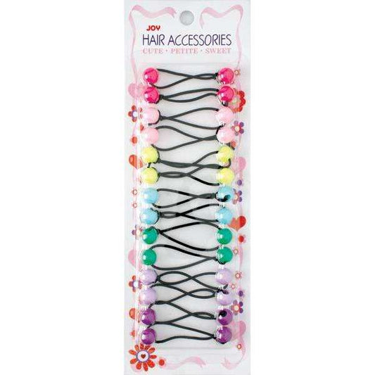 Joy Twin Bead Ponytailers Bobos 14ct Asst