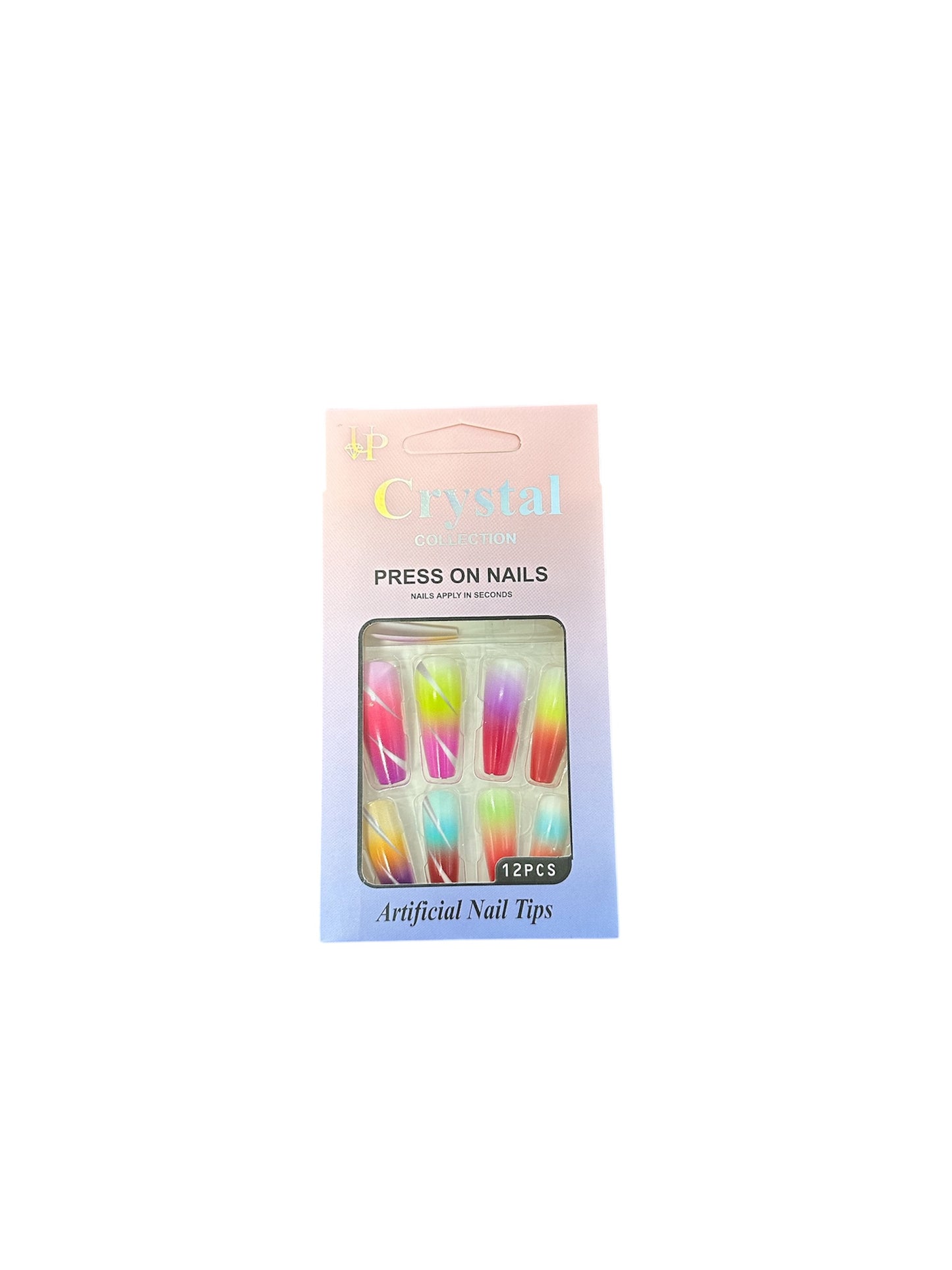 Crystal Collection Pe Glued Press On Nails