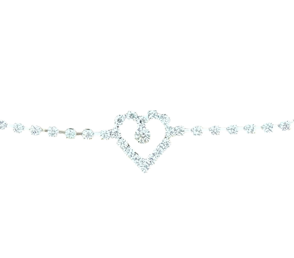 Dangling Heart Rhinestone with bobby pins