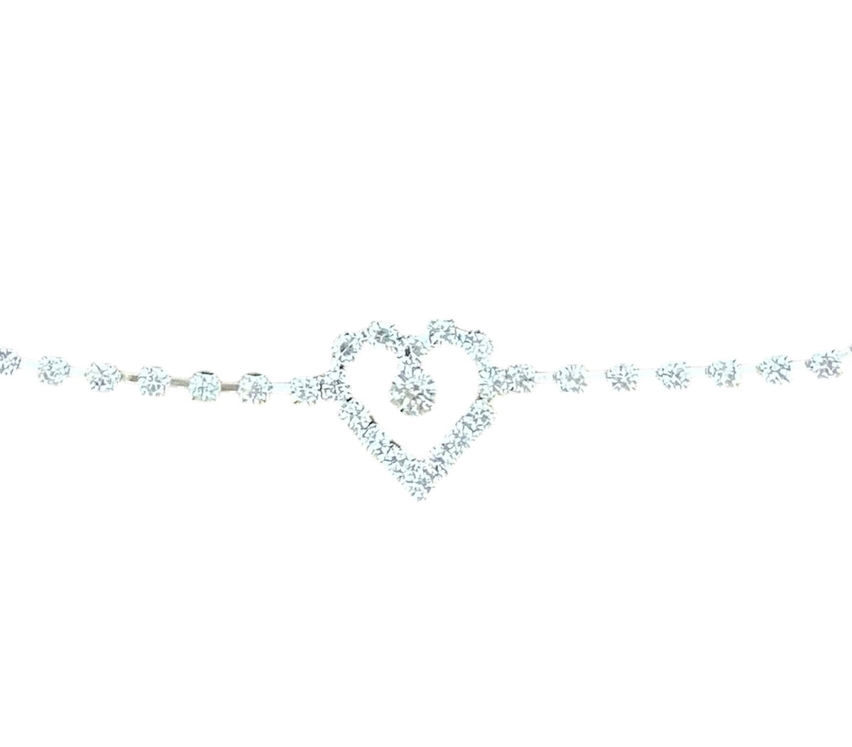 Dangling Heart Rhinestone with bobby pins