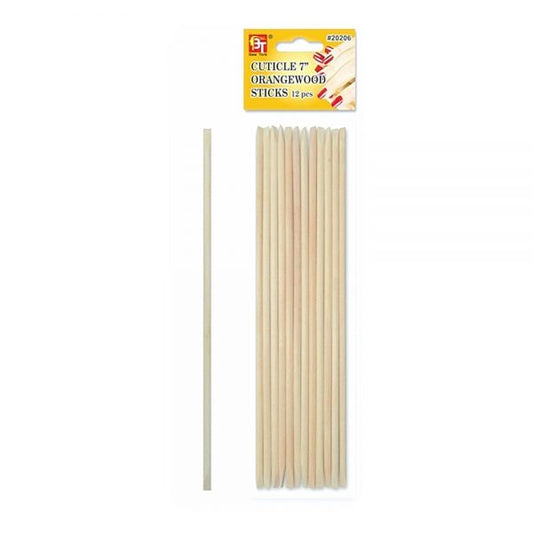 ORANGEWOOD CUTICLE STICKS 7" - 12 PCS