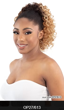 Mayde Beauty Mocha Drawstring Ponytail - Lush Curl 12"