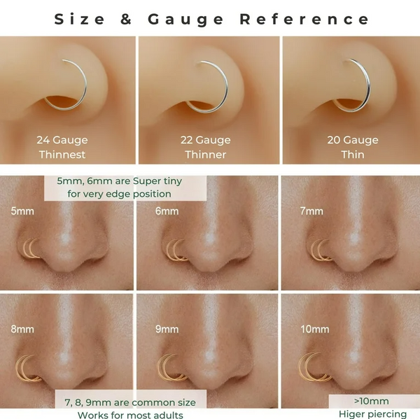 Stainless Steel Nose Hoops – Gilbert Beauty Supply