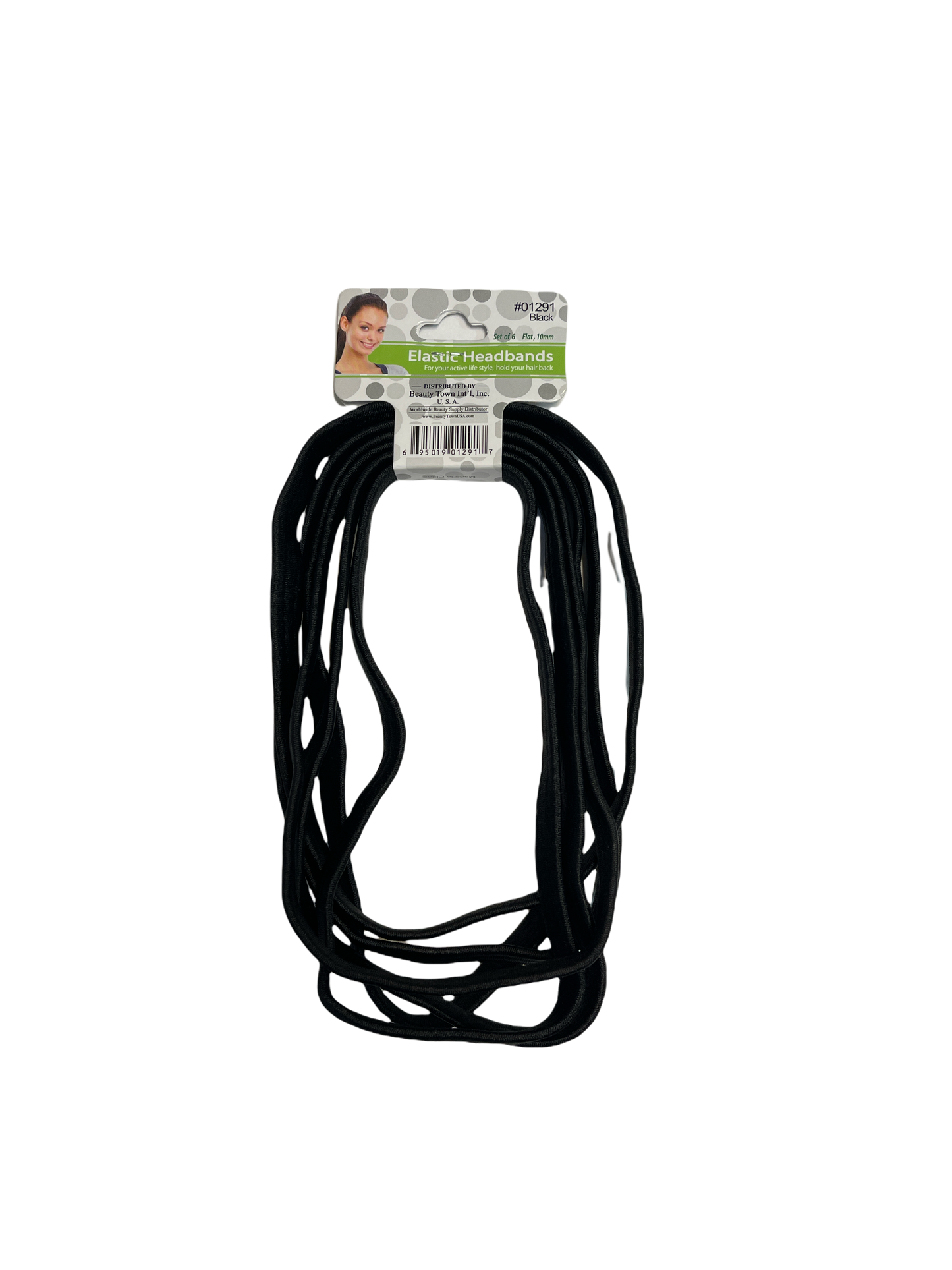 10mm Elastic Flat Head Bands 6pcs