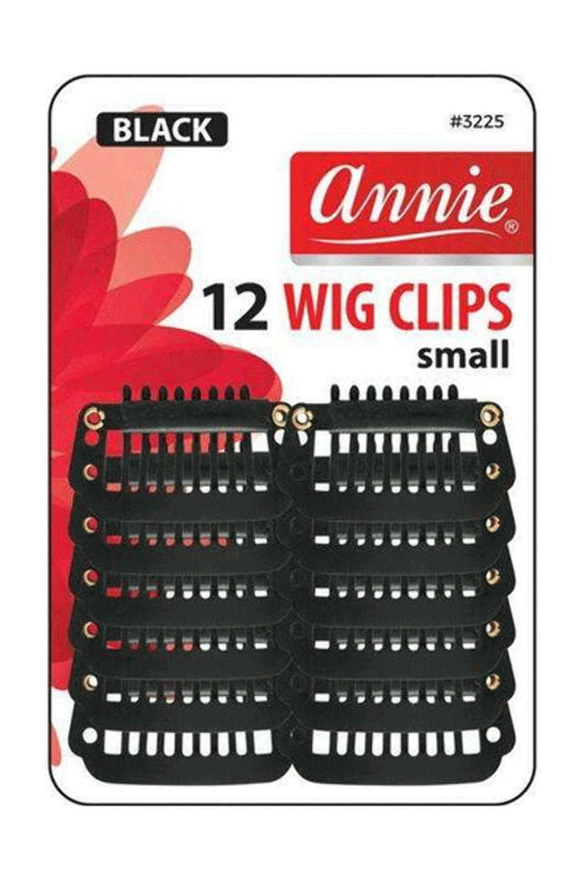 Annie Small Black Wig Clips 12 pcs