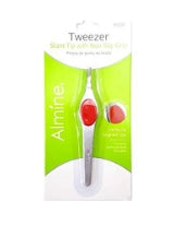 Almine Tweezer Slant Tip with Non-Slip Grip