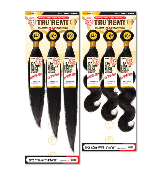 Tru Remy 13A MultiPack 100% Brazilian Remy Body Wave Hair