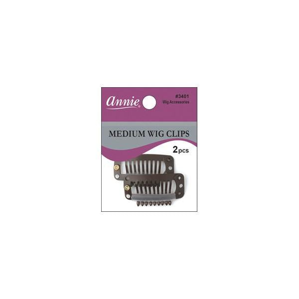 Annie Wig Clips Brown - Medium