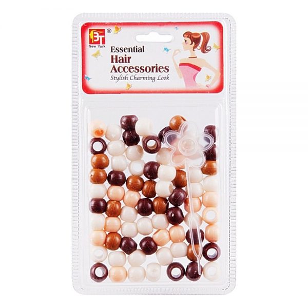 Joy Round Plastic Beads Large Size 50ct White Color