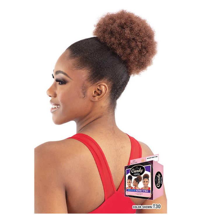 Mayde Candy Drawstring Ponytail - Medium Kinky Fro