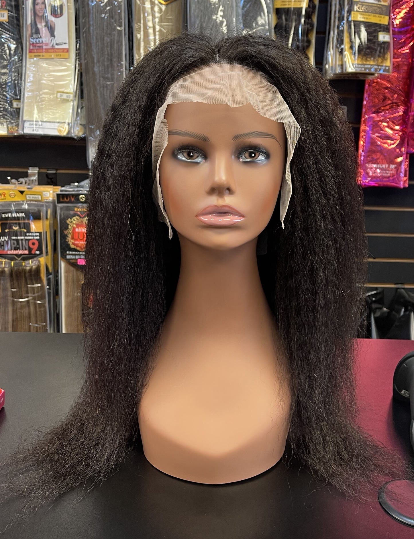 Iman - 20" Virgin Kinky Straight Lace Wig