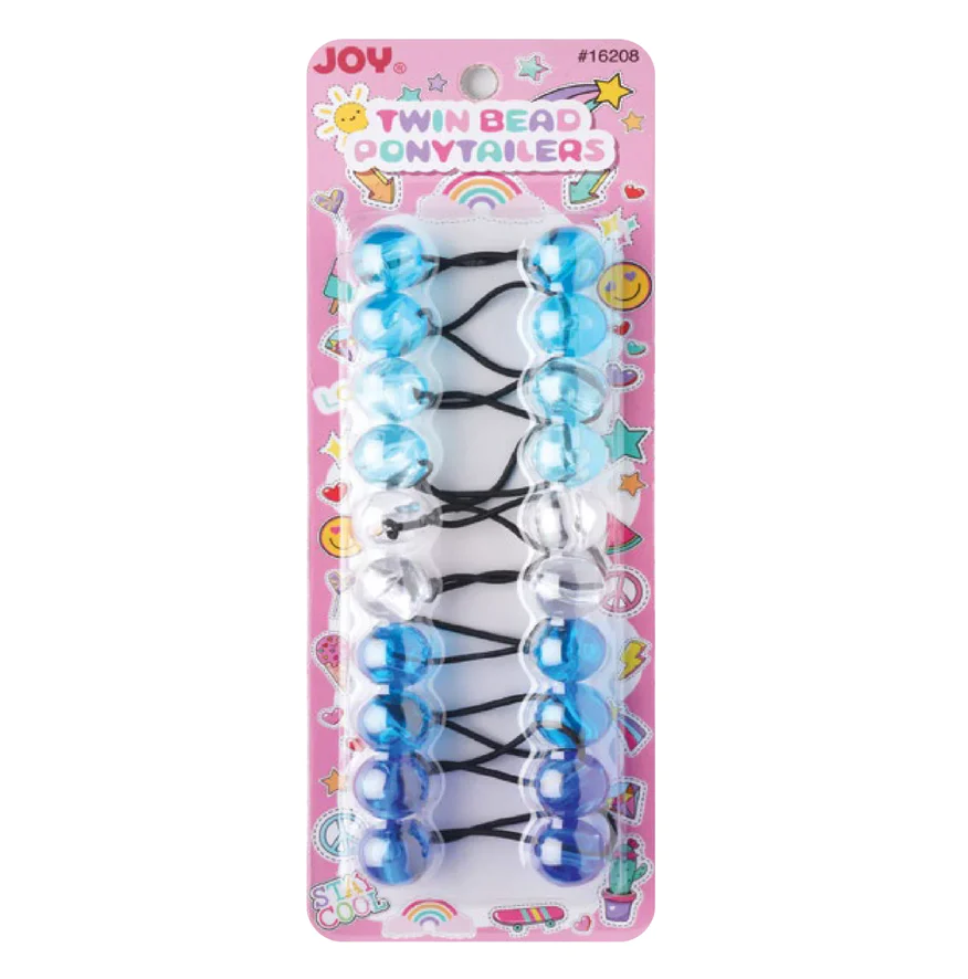 Joy Twin Beads Ponytailers Bobos 10Ct