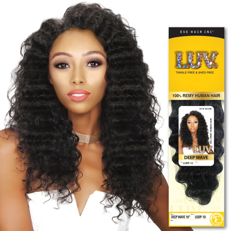 Luv Deep Wave 100% Remy Human Weaving Hair 14"