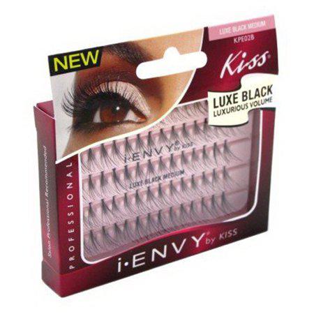 Kiss I Envy Luxe Black Medium Lashes Black