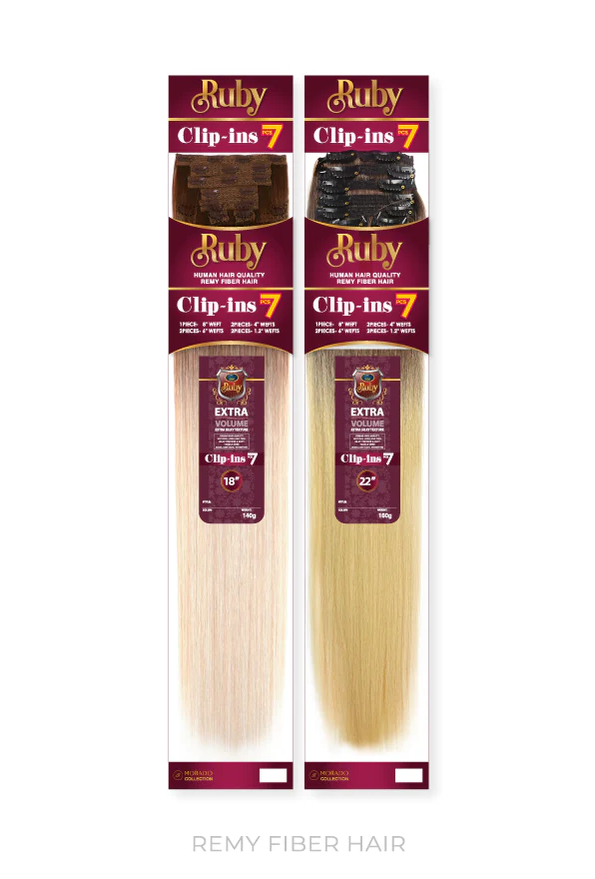 Ruby Clip Ins Hair Extensions 18" - Straight