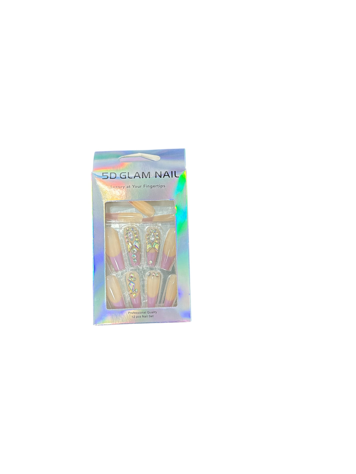 Crystal Collection Pe Glued Press On Nails