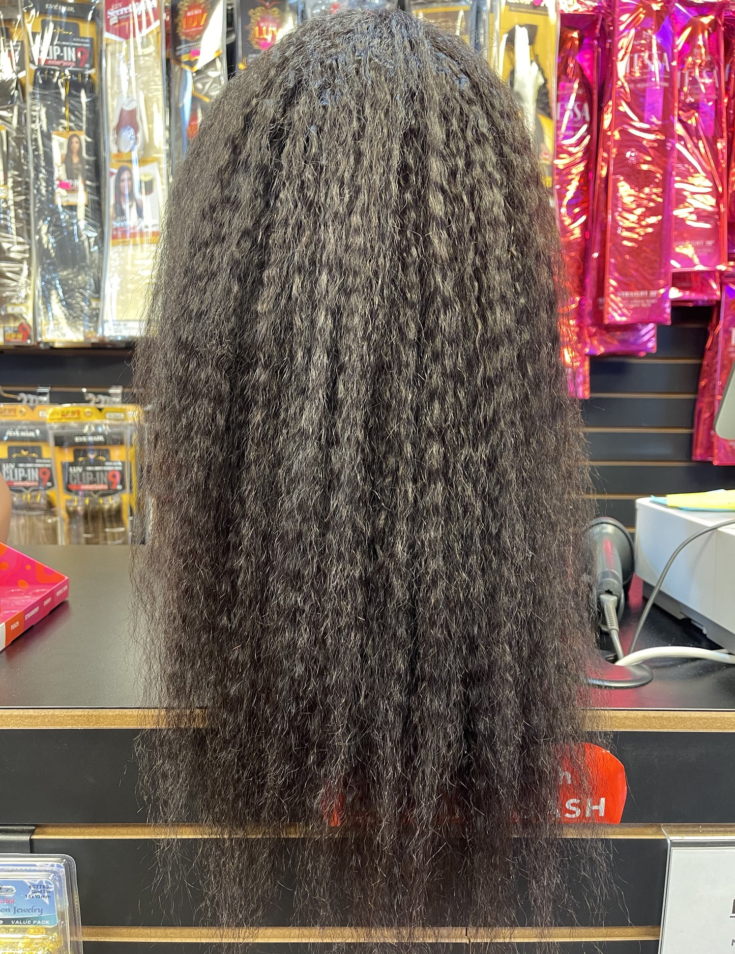 Iman - 20" Virgin Kinky Straight Lace Wig