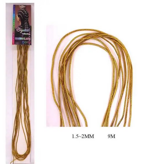 Gold Color Hair Braidings Elastic Hair Wrap