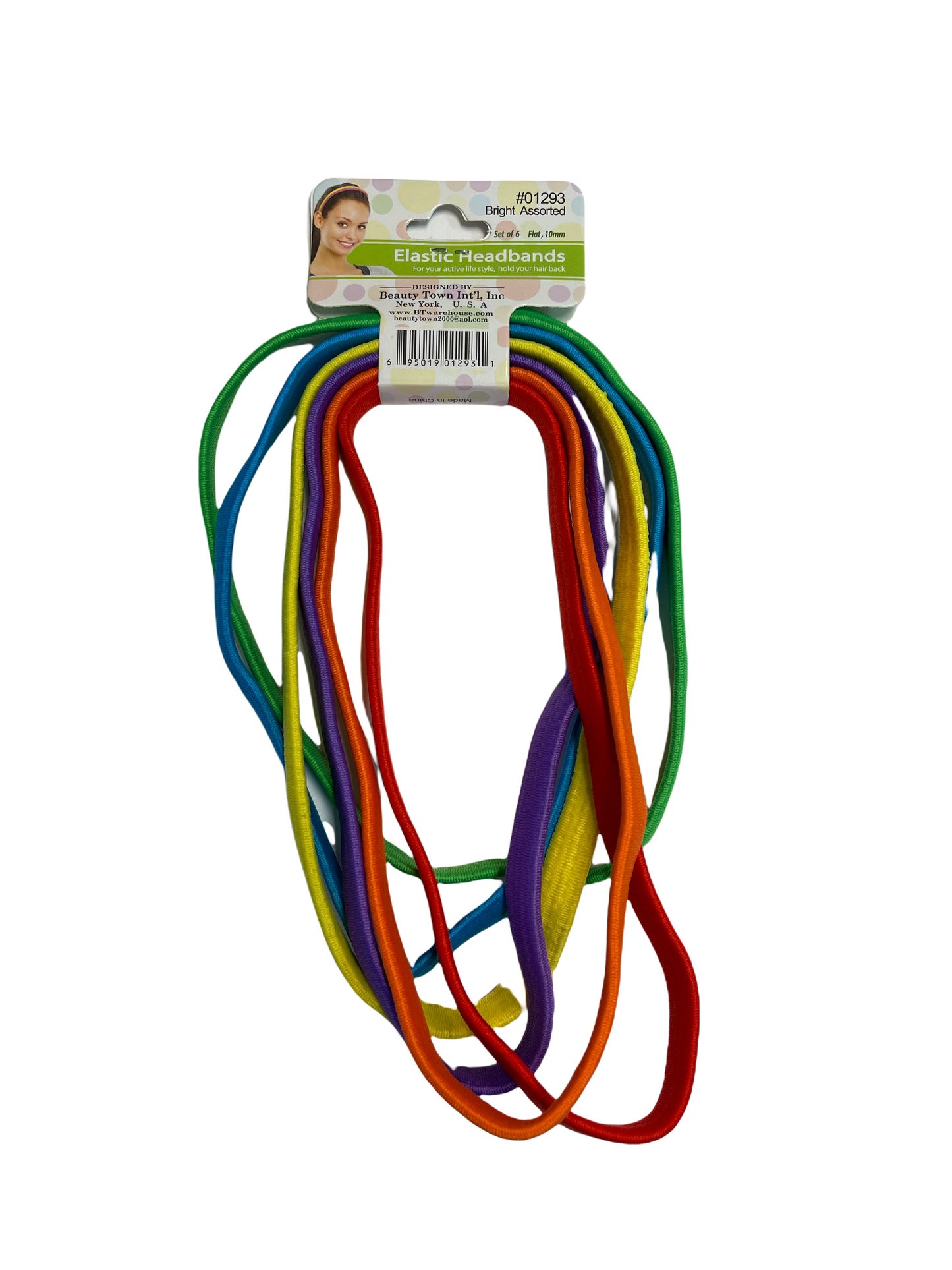 10mm Elastic Flat Head Bands 6pcs