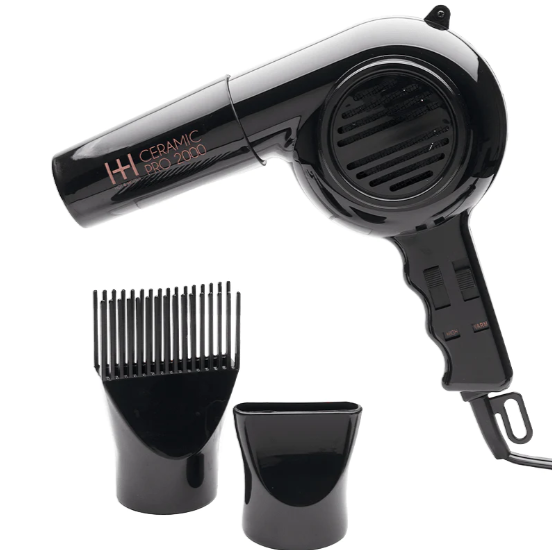 Hot and Hotter Ceramic Pro 2000 Hair Dryer - Black