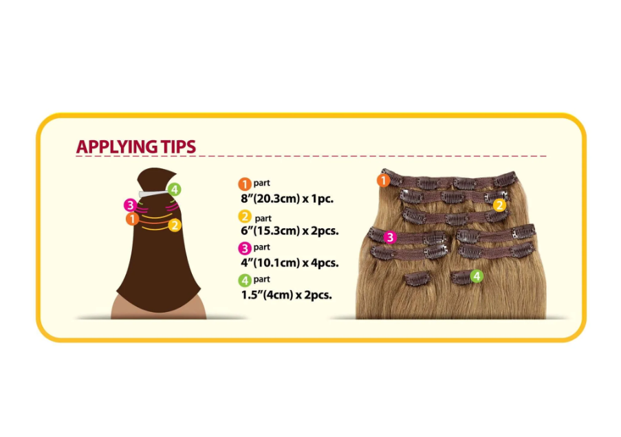 Luv 100% Pure Remy Silky Straight Clip Ins 16"