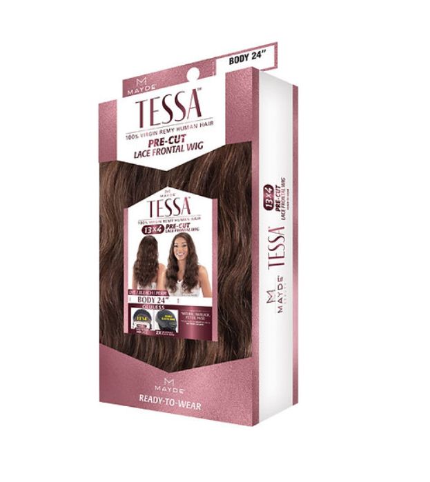 Tessa 100% Virgin Remy Human Hair Pre- Cut Lace Frontal Wig - Body 24"