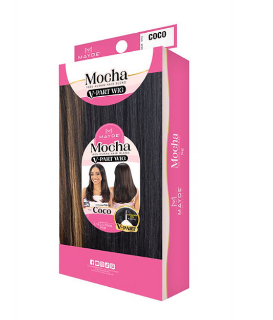 Mayde Beauty Mocha V Part Wig Human Hair Blend - Coco