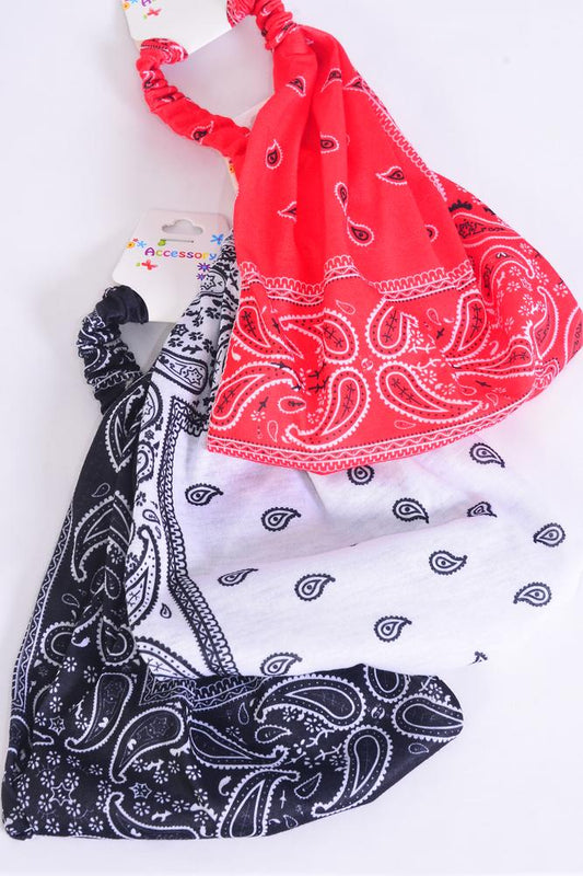 Wide Cotton Stretchy Bandana Headband