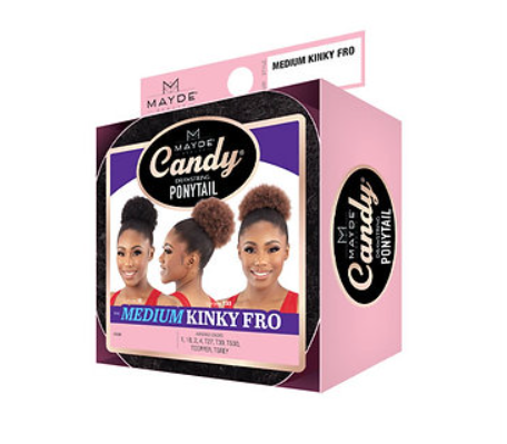 Mayde Candy Drawstring Ponytail - Medium Kinky Fro