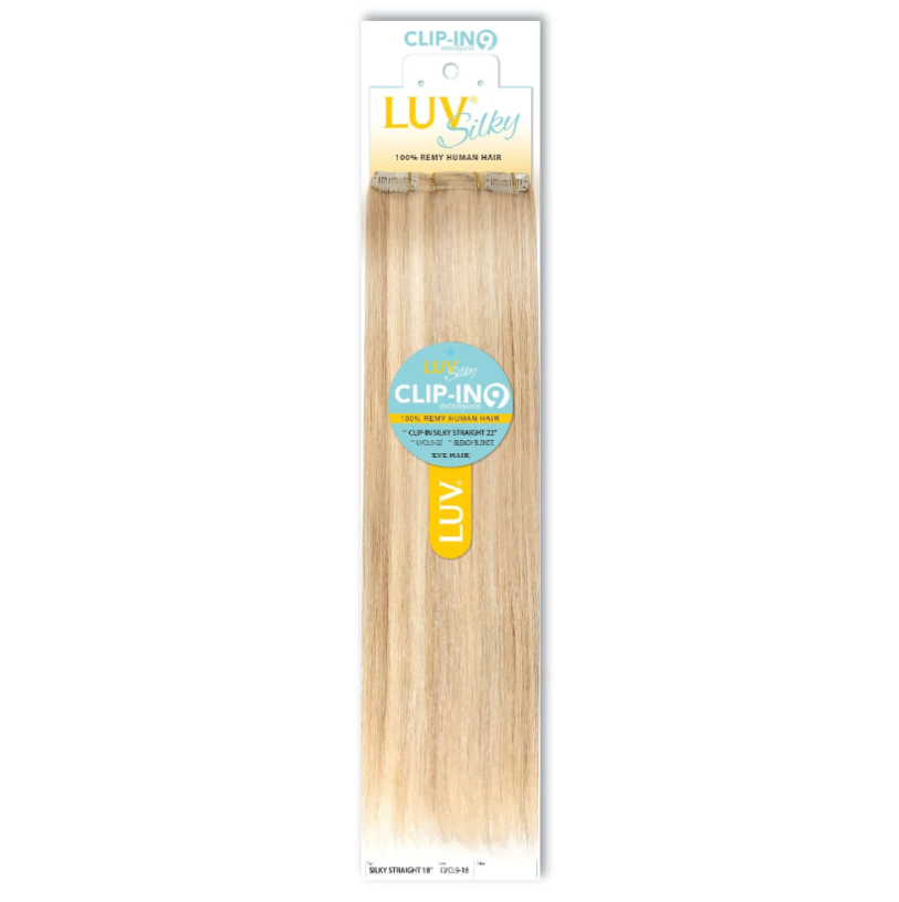 Luv 100% Pure Remy Silky Straight Clip Ins 14"