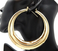 High Polished Circle Hoop Earrings - 4 in.